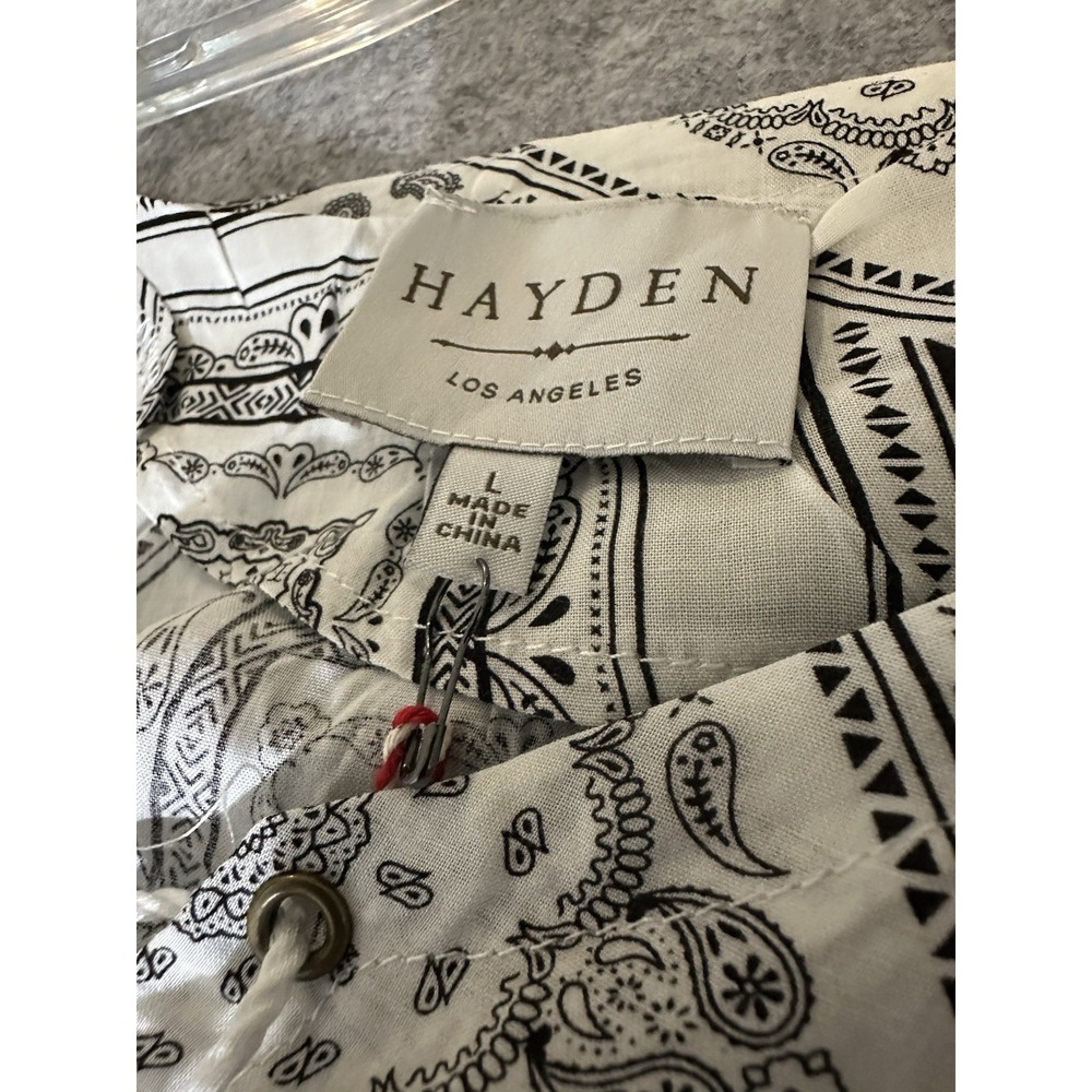 Women's Hayden Los‎ Angeles black  white patterned maxi dress Sz L Boho Romance - Picture 10 of 12